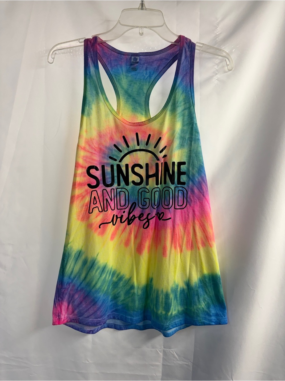 Women’s tie-dye racerback tank top size large